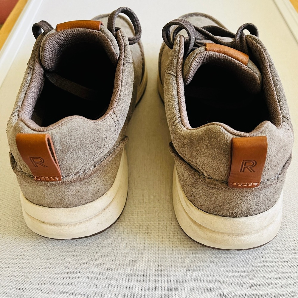 Rockport Reebok DMX Mens 8 Gray Suede Walking Shoes Sneakers Brown Leather Trim - Picture 5 of 8